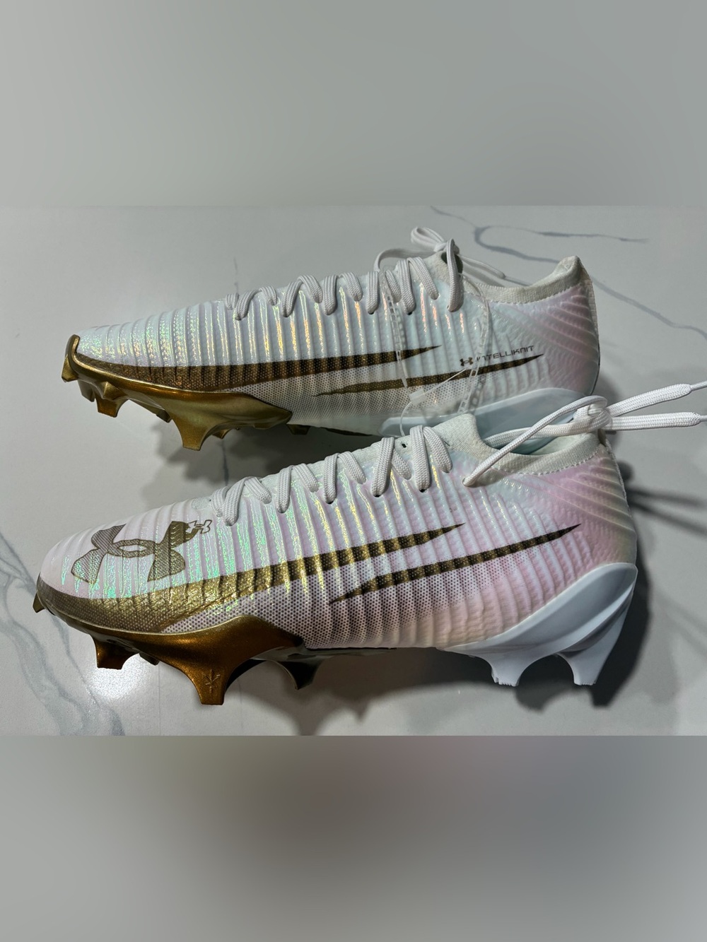 Under Armour Blur Pro Iridescent IntelliKnit Football Cleats (12) Retails $145